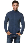 Strickjacke RONALDO XXXL aus 100% Baby Alpaka blau meliert XXXL