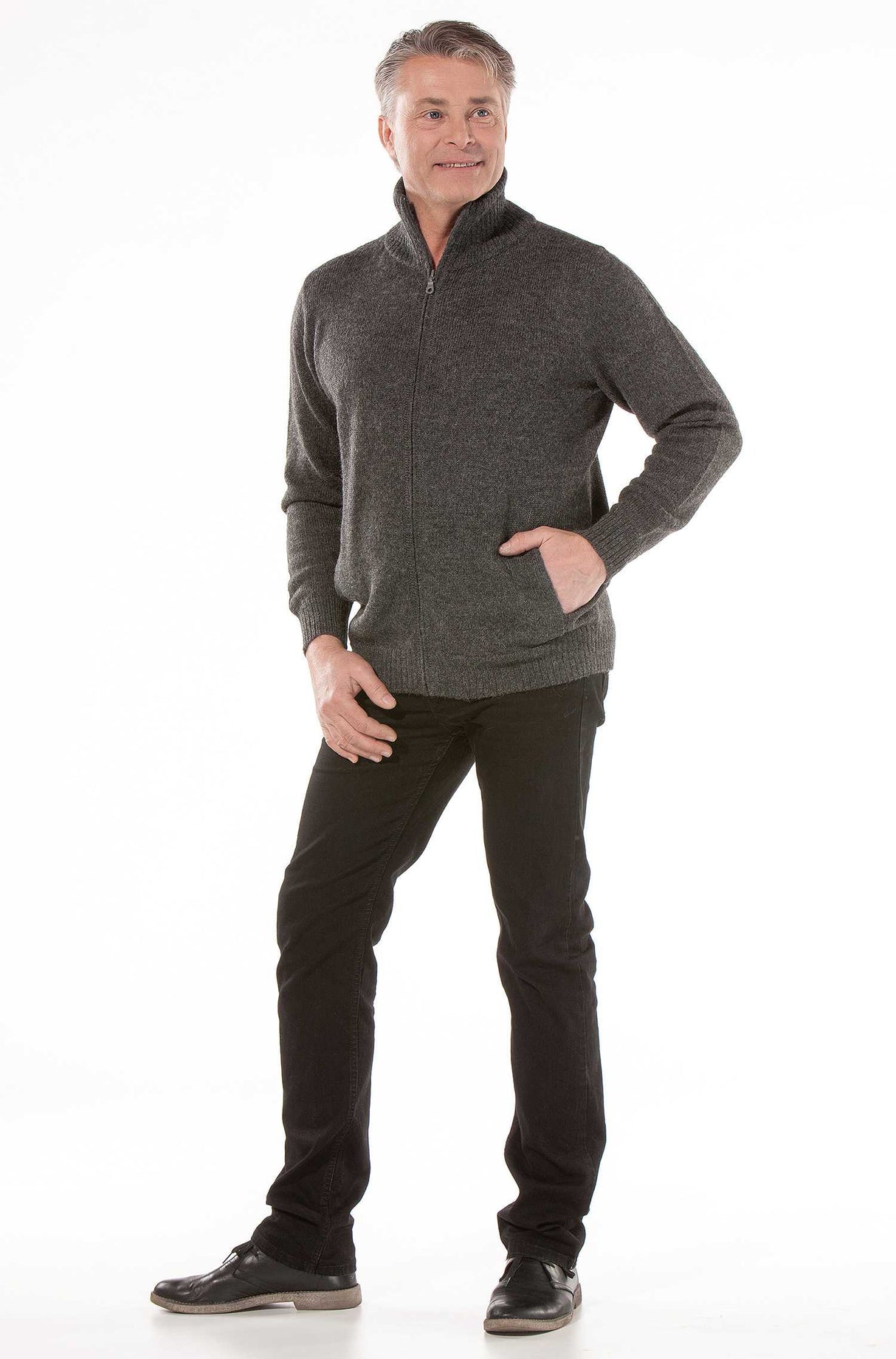 Strickjacke Herren RONALDO aus 100% Alpaka von Apu Kuntur