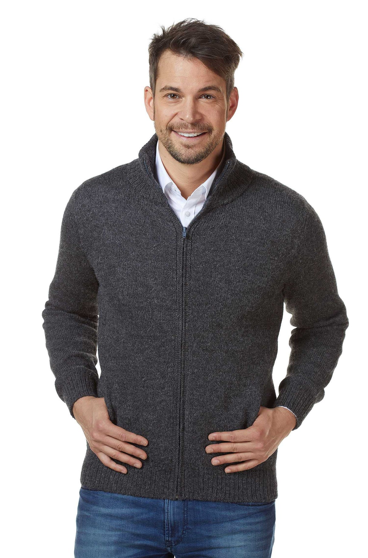 Strickjacke Herren RONALDO aus 100% Alpaka von Apu Kuntur