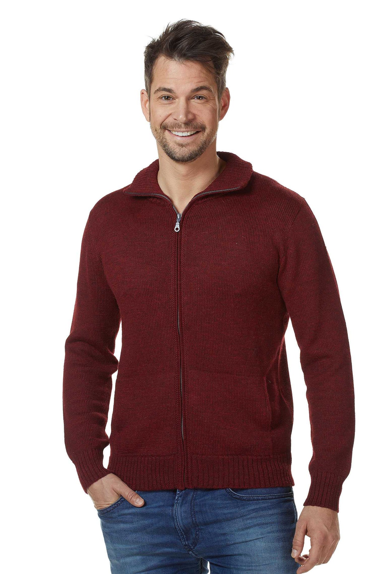 Strickjacke Herren RONALDO aus 100% Alpaka von Apu Kuntur
