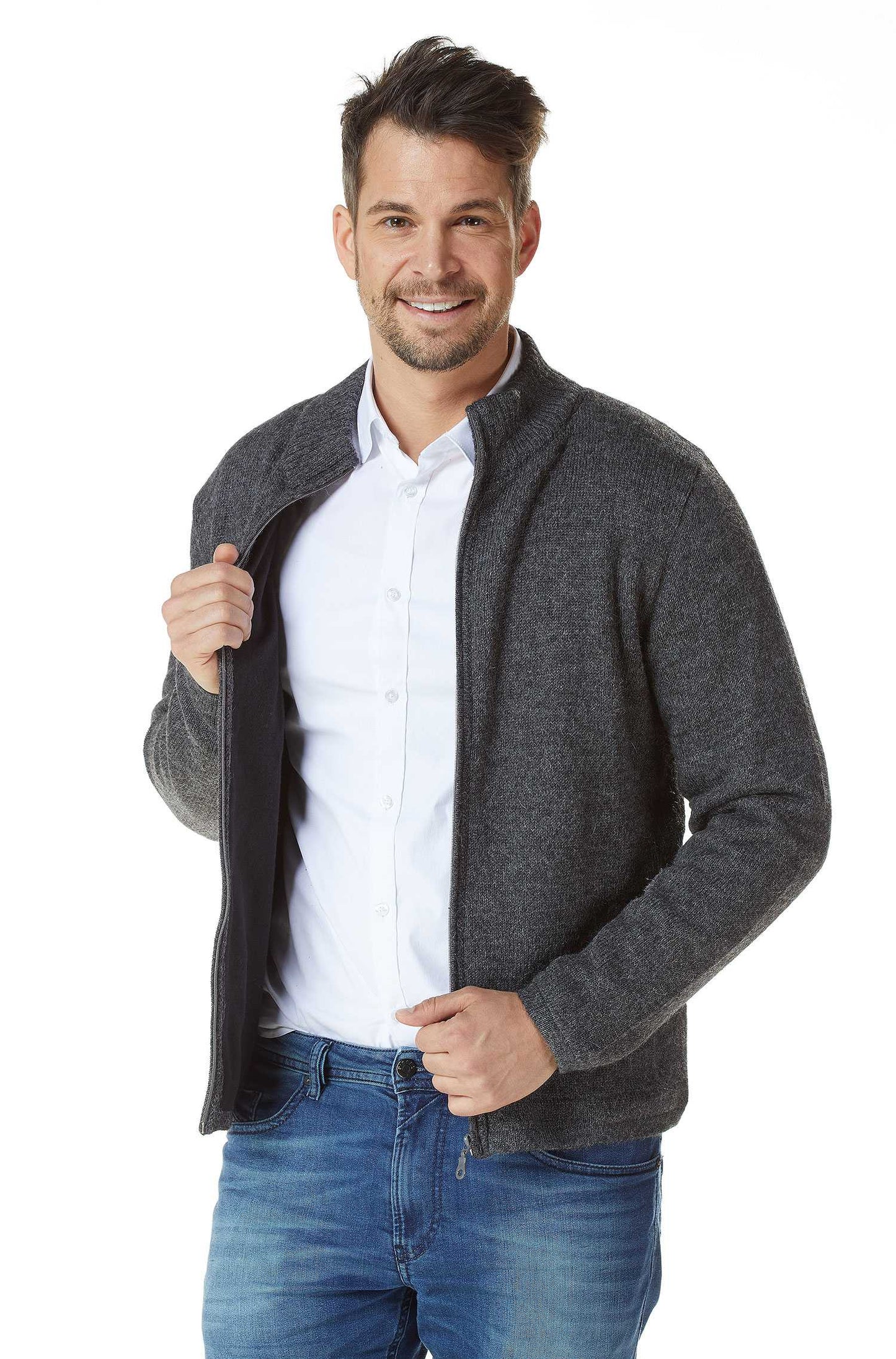 Alpaka Strickjacke BEAU Herren