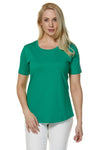 Kurzarm T-Shirt aus 100% Bio Pima Baumwolle summergreen