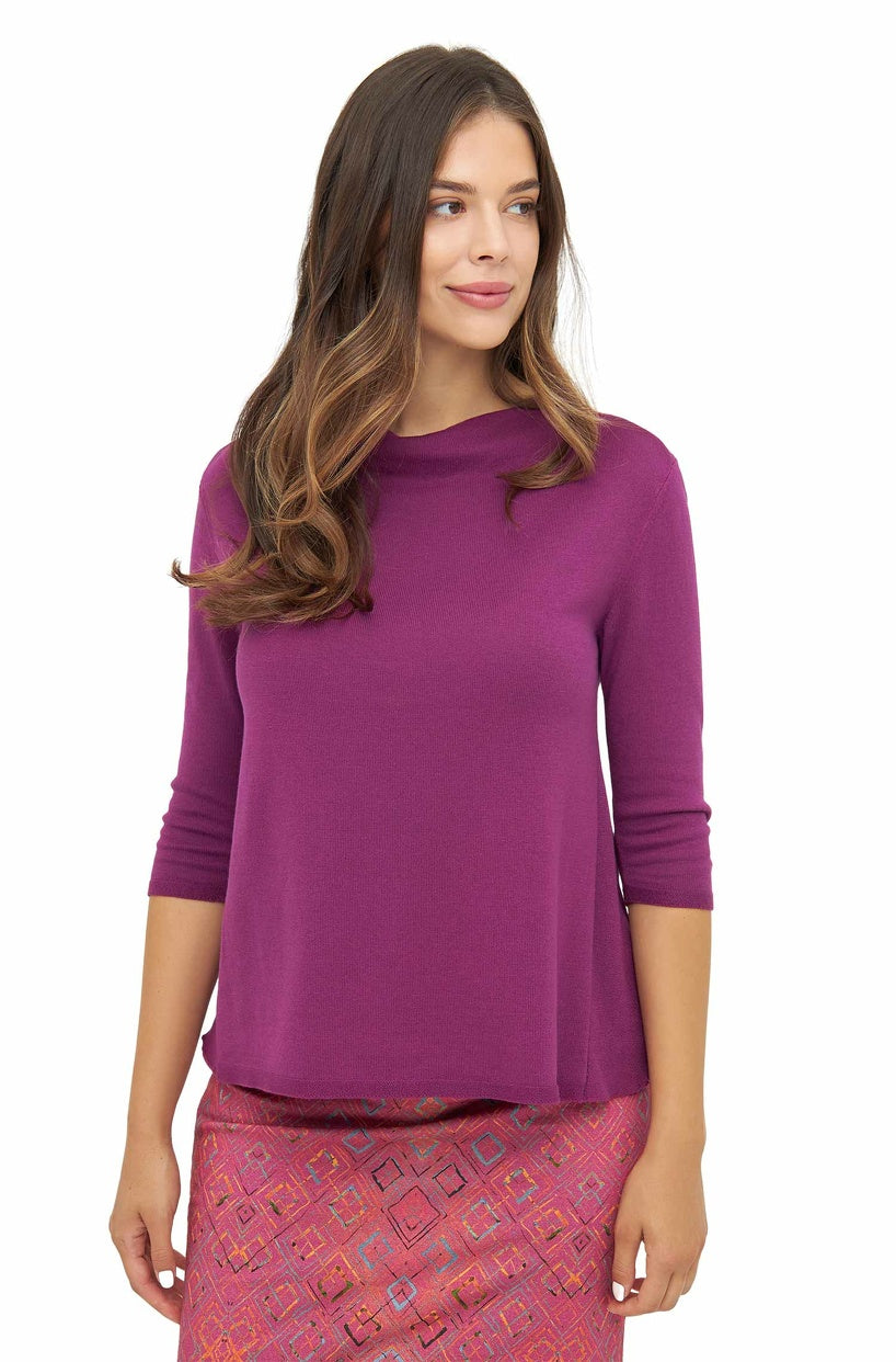Bio-Baumwolle Pullover VEGA - Royal Alpaka-Baumwoll-Mix violett berry