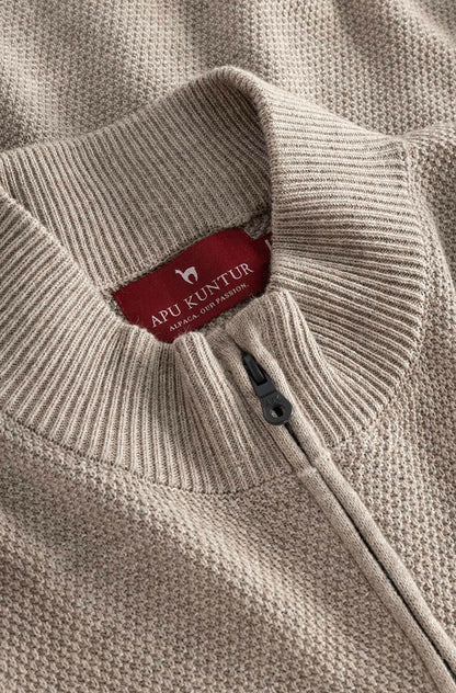 Pima-Baumwolle Strickjacke ALAYO Herren - 30% Baby-Alpaka