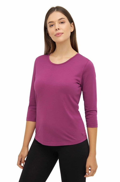 Pima-Baumwolle T-Shirt mit 3/4 Arm