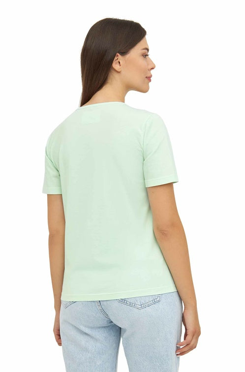 Pima-Baumwolle T-Shirt RASSI mit Alpaka-Motiv Damen