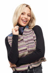 Schal DILAYA aus 100% Baby Alpaka sand multi one-size von Apu Kuntur