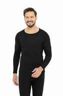 Langarm-Shirt Baselayer Herren THERMO mit 95% Royal Alpaka schwarz von Apu Kuntur
