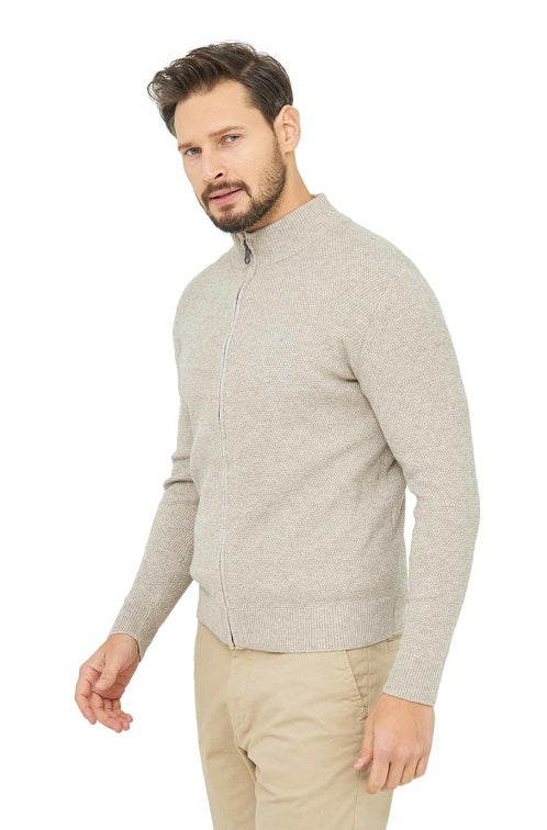 Pima-Baumwolle Strickjacke ALAYO Herren - 30% Baby-Alpaka