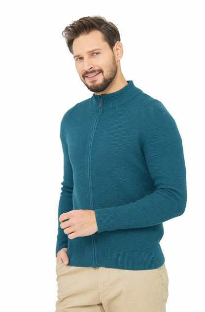 Pima-Baumwolle Strickjacke ALAYO Herren - 30% Baby-Alpaka
