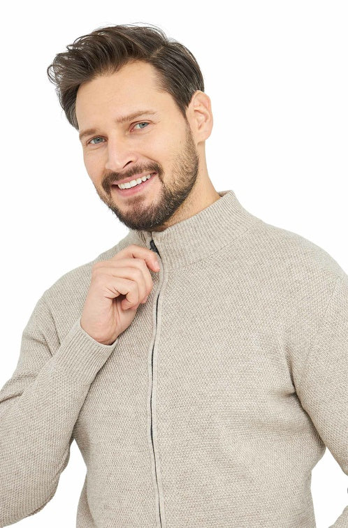 Pima-Baumwolle Strickjacke ALAYO Herren - 30% Baby-Alpaka
