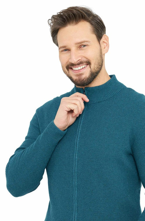 Pima-Baumwolle Strickjacke ALAYO Herren - 30% Baby-Alpaka