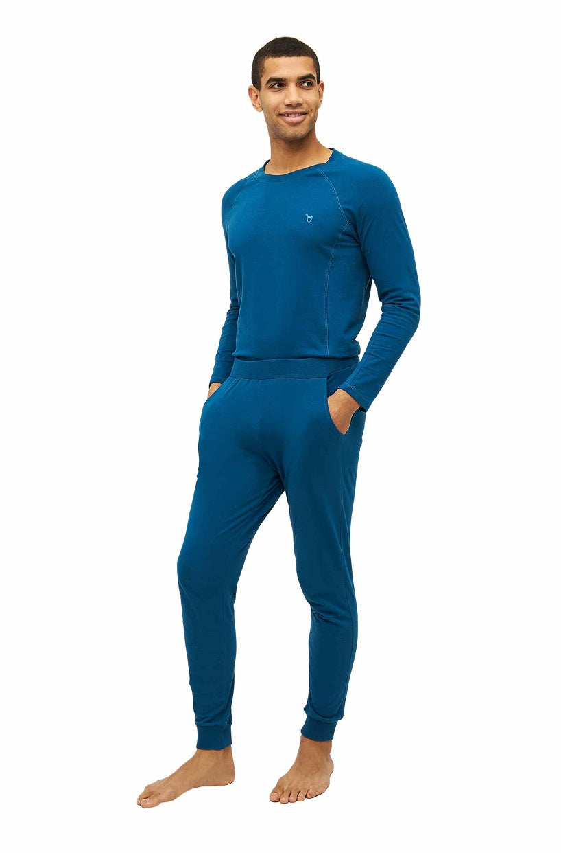 Alpaka Schlafanzug Pyjama Hose Herren DREAMLINE mit Bio Baumwolle