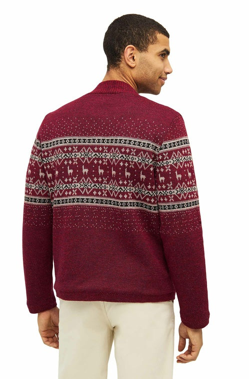 Herren Strickjacke NEVADO aus 100% Alpaka von Apu Kuntur