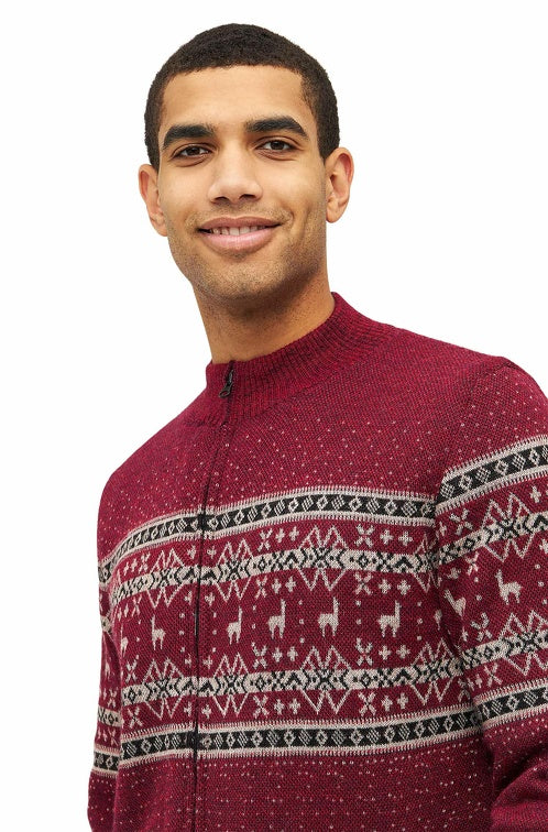 Herren Strickjacke NEVADO aus 100% Alpaka von Apu Kuntur