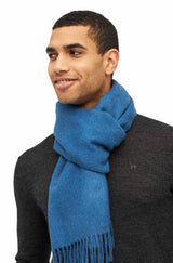 Alpaka Schal Oversize UNI GRANDE - 100% Alpaka - 200x70cm blau 200x70cm