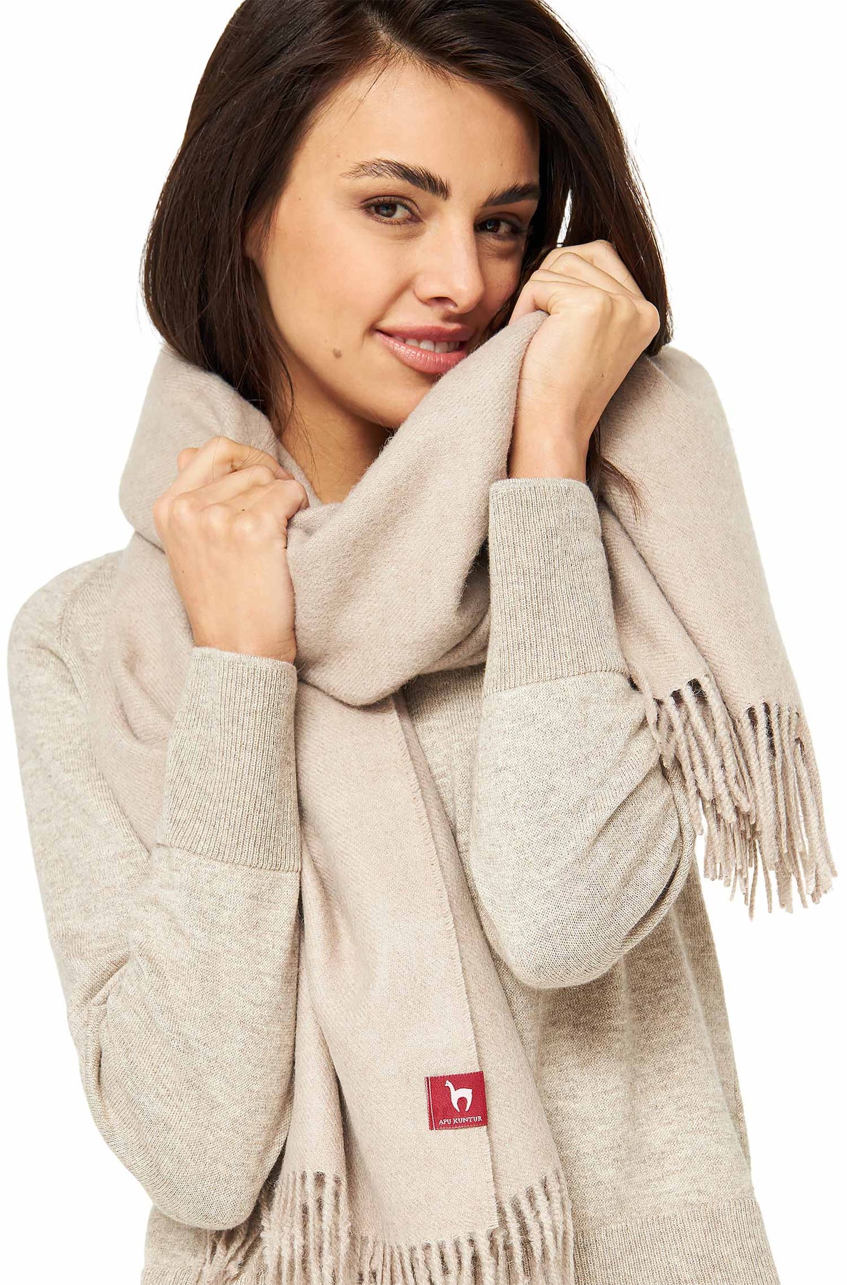 Alpaka Schal Oversize UNI GRANDE - 100% Alpaka - 200x70cm