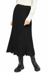 Plissee Rock STELLA aus 100% Alpaka schwarz