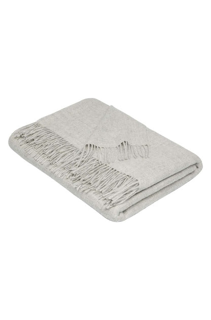 Alpaka Tagesdecke UNI - 100% Alpaka silbergrau 180x135 cm