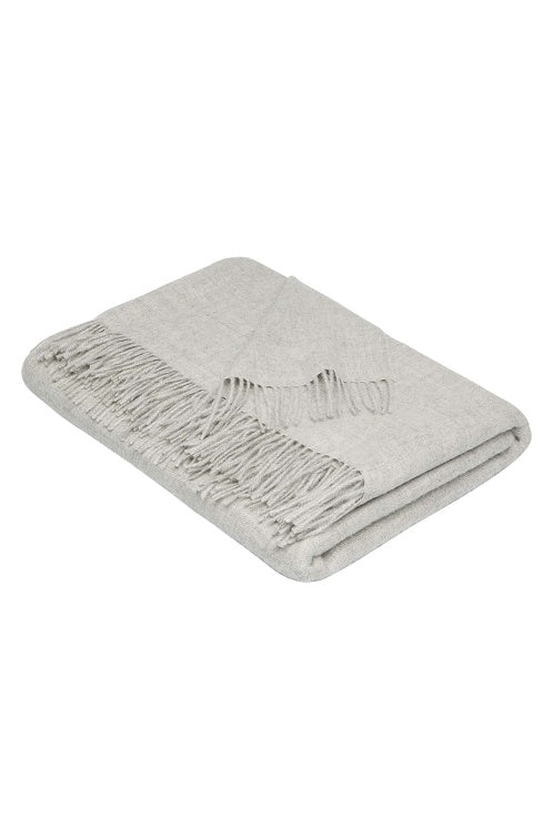 Alpaka Tagesdecke UNI - 100% Alpaka silbergrau 180x135 cm