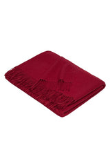 Tagesdecke UNI aus 100% Alpaka - 5 Farben weinrot 180x135 cm von Apu Kuntur