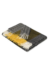 Kuscheldecke ENCASA aus 100% Alpaka schwarz gelb von Apu Kuntur