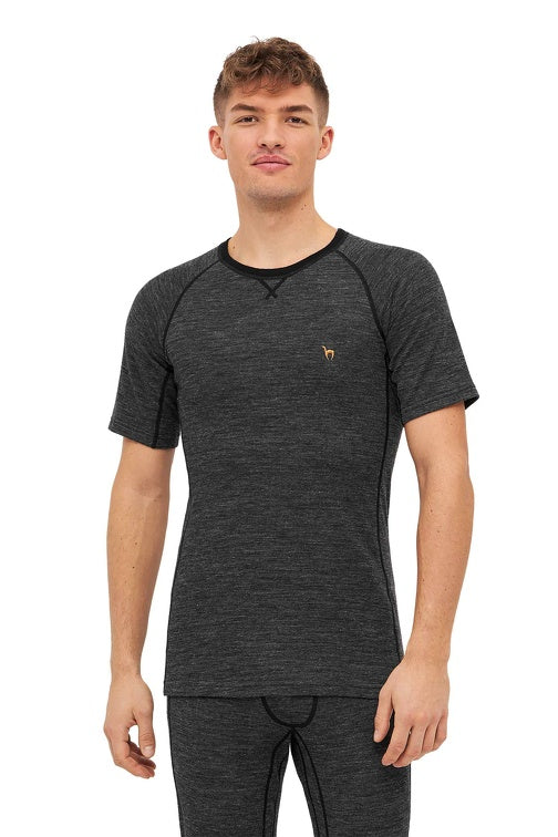 Alpaka Thermo-Shirt ANDEN ACTIVE Herren - 60% Premium Alpaka anthrazit