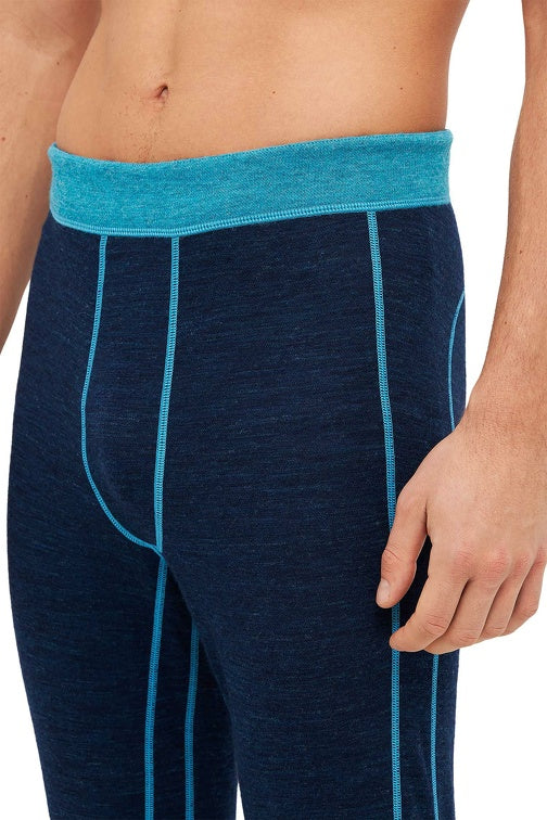 3/4 Thermo-Hose Herren ANDEN ACTIVE mit 60% Alpaka navy-türkis von Apu Kuntur