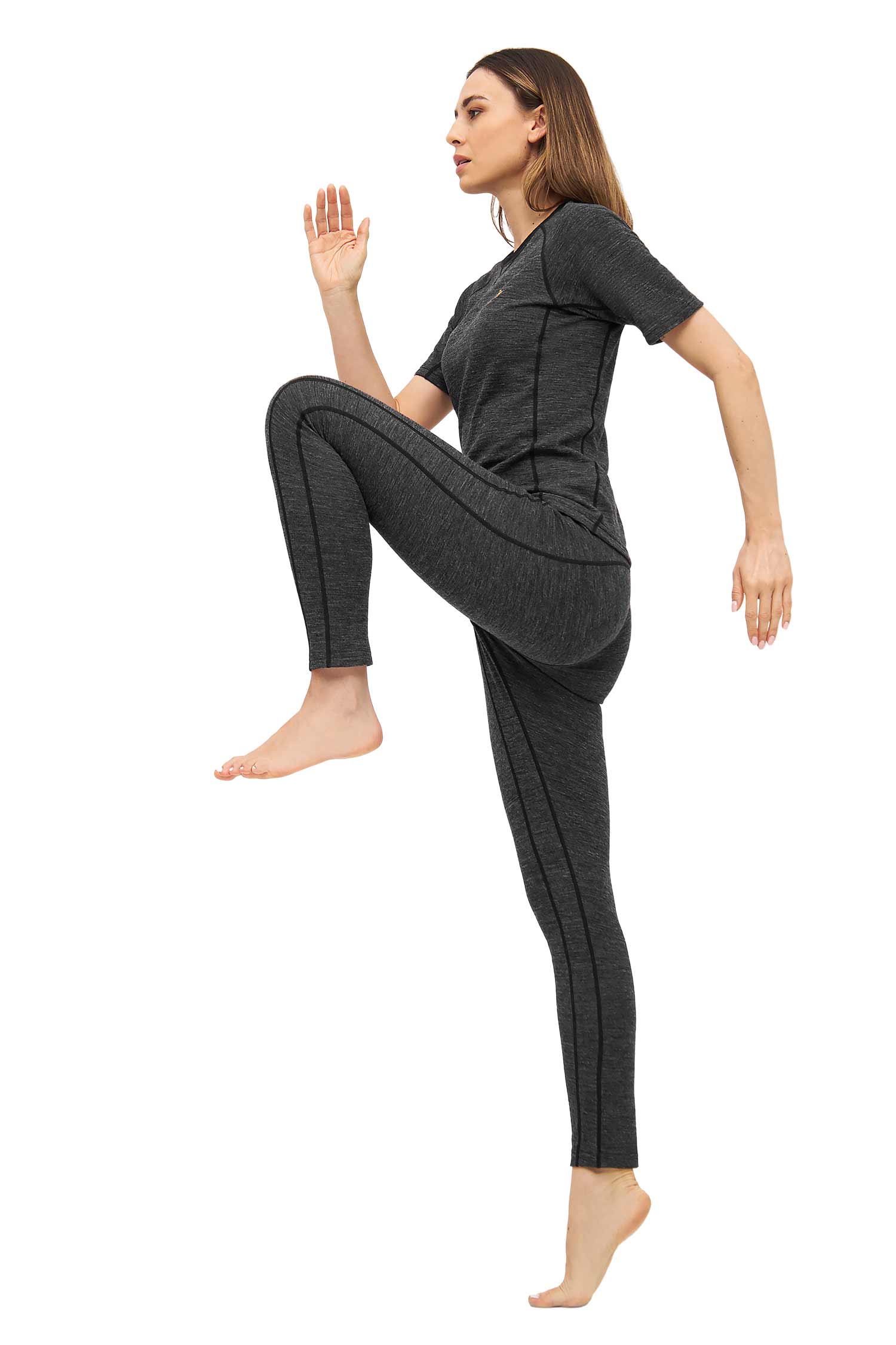 Alpaka Lange Thermo-Hose ANDEN ACTIVE Damen - 60% Premium Alpaka