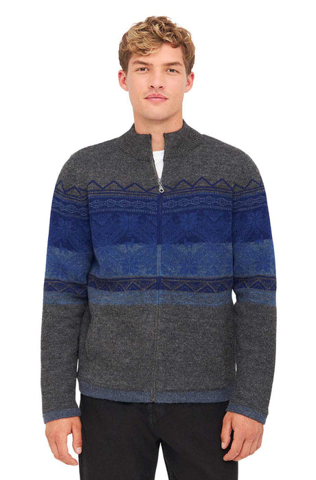 Strickjacke GAEL aus 100% Alpaka Grau von Apu Kuntur