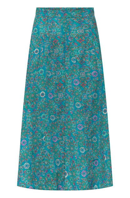 Pima-Baumwolle Maxi-Rock FLORAL ETHNO