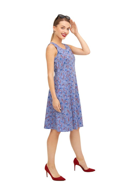 Pima-Baumwolle Kleid FLYING BIRD, kurz