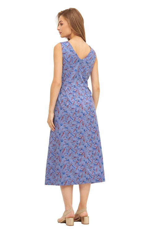 Pima-Baumwolle Kleid FLYING BIRD, lang