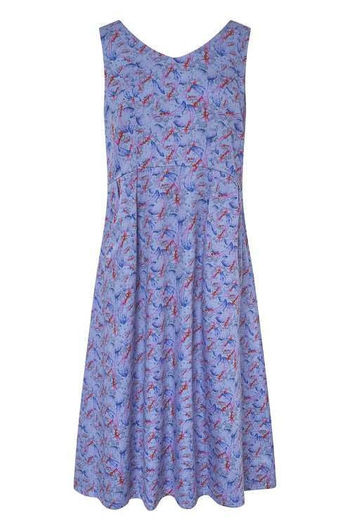 Langes Kleid FLYING BIRD aus Bio-Pima-Baumwolle purple-pastel von Alpaka Store Deutschland