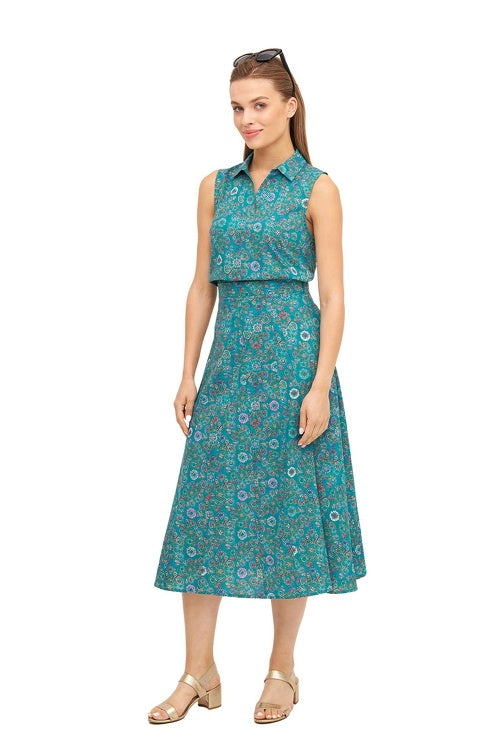 Pima-Baumwolle Bluse FLORAL ETHNO, ärmellos
