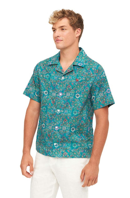 Pima-Baumwolle Hemd FLORAL ETHNO