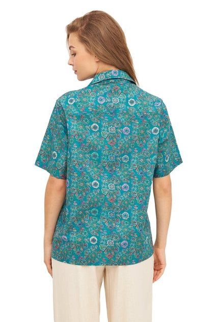 Pima-Baumwolle Hemd FLORAL ETHNO
