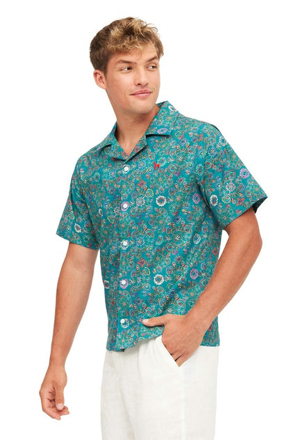Pima-Baumwolle Hemd FLORAL ETHNO