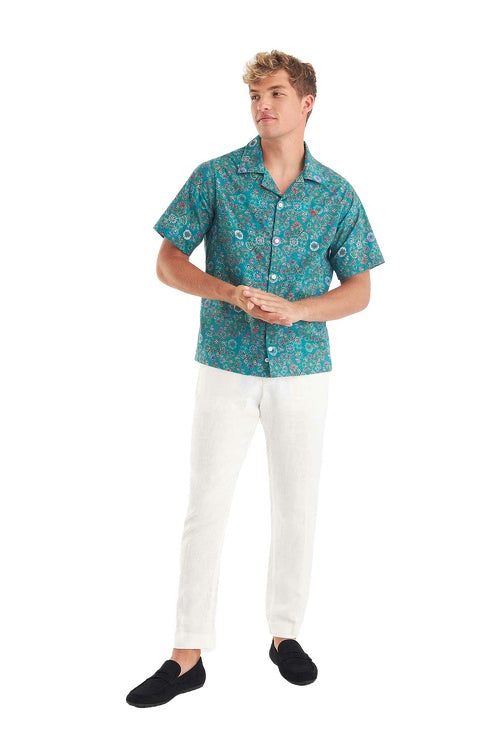 Pima-Baumwolle Hemd FLORAL ETHNO