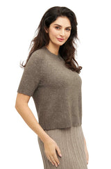 Kurzarm-Pullover PACA aus 87% Alpaka und 13% Merino von Apu Kuntur