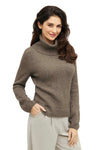 Rollkragenpullover PACA aus 87% Alpaka und 13% Merino taupe von Apu Kuntur