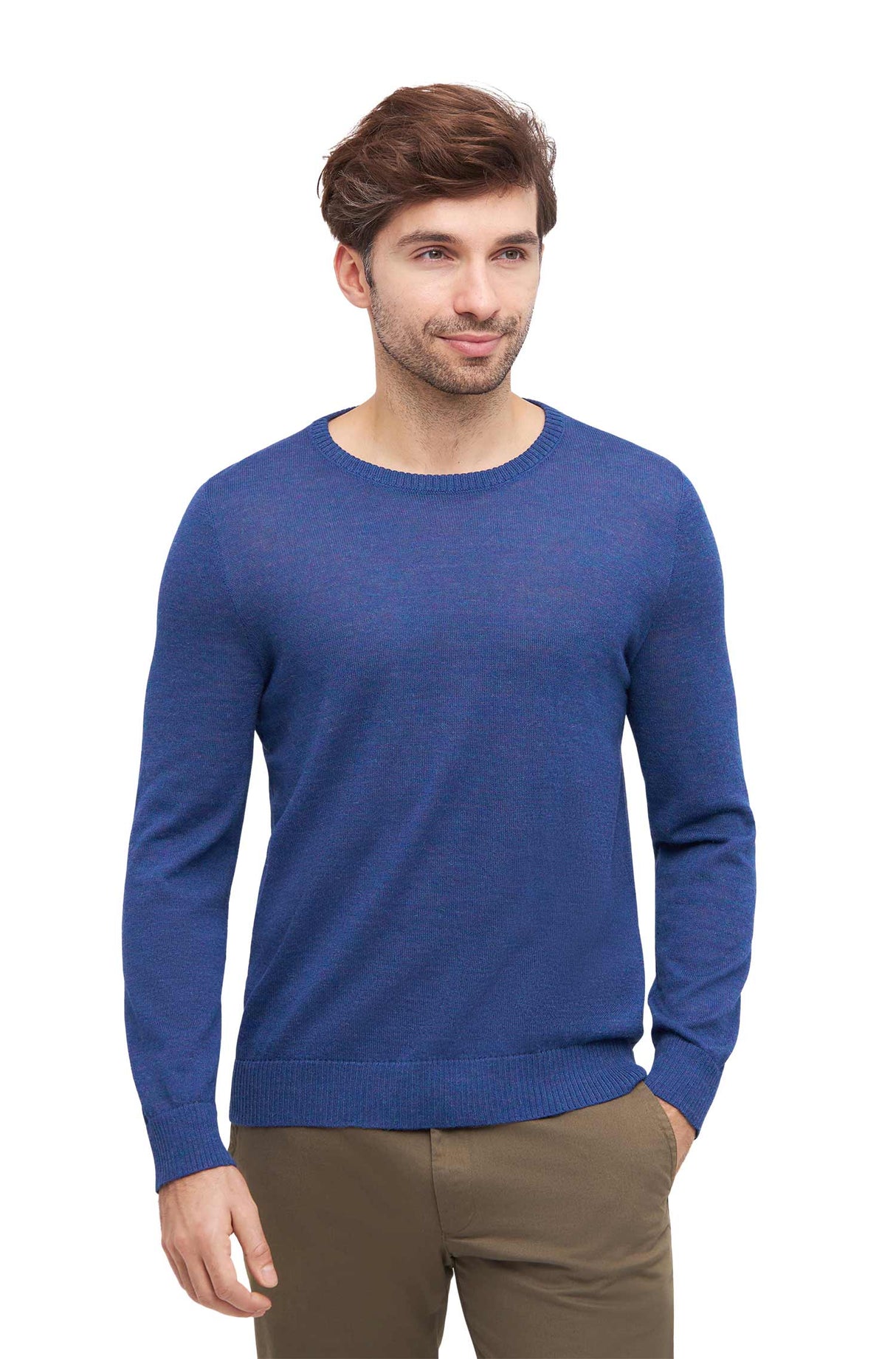 Herren Pullover APUSENTIAL aus 100% Alpaka midnight blue von Apu Kuntur