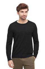 Herren Pullover APUSENTIAL aus 100% Alpaka schwarz von Apu Kuntur
