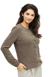 Strickjacke PACA - 87% Alpaka und 13% Merino taupe von Apu Kuntur