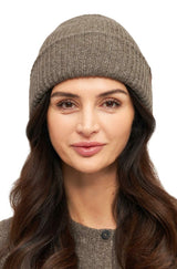 Mütze PACA aus 87% Alpaka und 13% Merino taupe one-size von Apu Kuntur