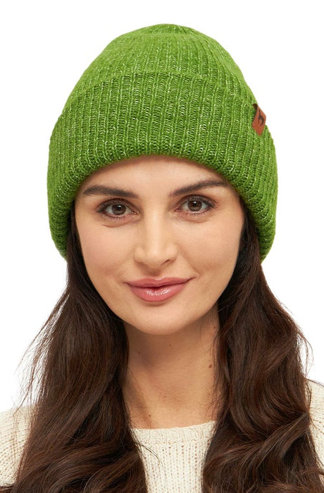 Alpaka Mütze PACA mit Merino apfelgrün one-size