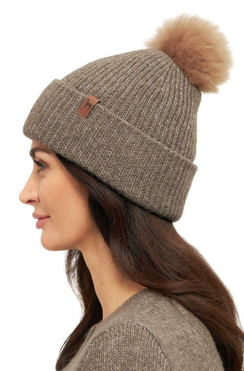 Mütze PACA mit Bommel aus 87% Alpaka und 13% Merino von Apu Kuntur