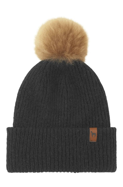 Mütze PACA mit Bommel aus 87% Alpaka und 13% Merino von Apu Kuntur