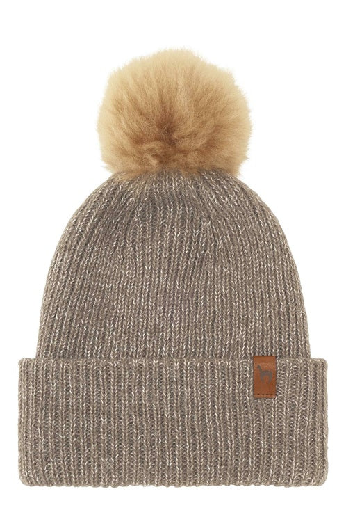 Mütze PACA mit Bommel aus 87% Alpaka und 13% Merino von Apu Kuntur