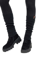 Beinstulpen PACA - 87% Alpaka - mit Merino schwarz one-size von Apu Kuntur